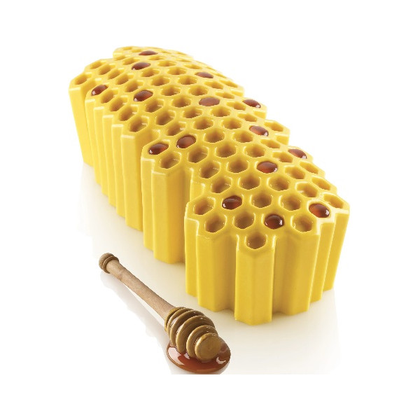 Beehive 1100 ml Silikomart stampo in silicone per tronchetto alveare di dimensioni 25x9xh7,3 cm