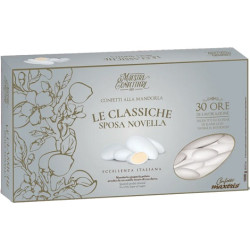 Sposa Novella Bianco confetti bianchi Maxtris a mandorla 1 kg