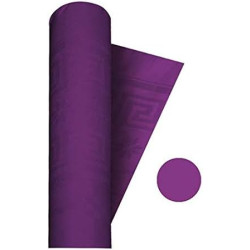 Tovaglia monouso quadrata 100 cm damascata politenata a fondo pieno Viola