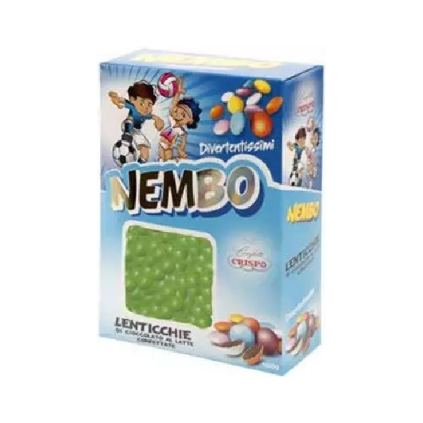Nembo verde lenticchie di cioccolato al latte confetti verdi Crispo 1 kg