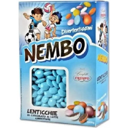 Nembo celeste lenticchie di cioccolato al latte confetti celesti Crispo 1 kg