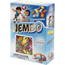 Nembo assortite lenticchie di cioccolato al latte confetti colorati Crispo 1 kg