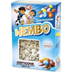 Nembo bianche lenticchie di cioccolato al latte confetti bianchi Crispo 1 kg