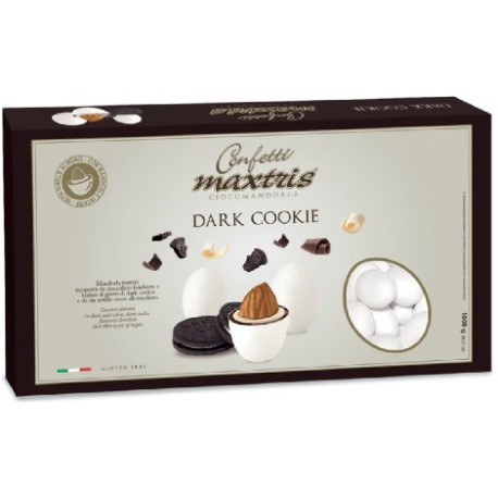 Maxtris Dark Cookie confetti bianchi 1 Kg Maxtris Dark Cookie confetti bianchi 1 Kg