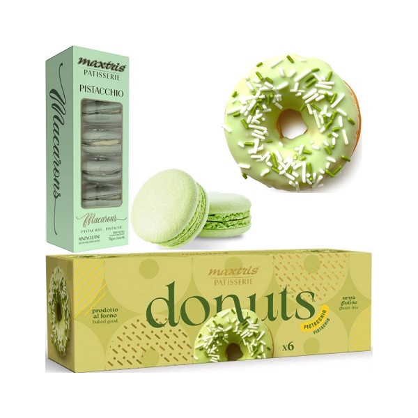 Kit Dolci verde Maxtris Patisserie 5 Macarons 6 Donuts