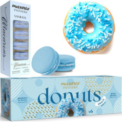 Kit Dolci celeste Maxtris Patisserie 5 Macarons 6 Donuts