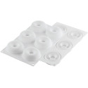 Donuts Fourmand 80 Silikomart stampo in silicone 6 ciambelline eleganti 3D ø72 h 27 mm