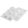 Donuts Fourmand 80 Silikomart stampo in silicone 6 ciambelline eleganti 3D ø72 h 27 mm Donuts Fourmand 80 Silikomart stampo in silicone 6 ciambelline eleganti 3D ø72 h 27 mm