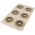 Mini Raggio Silikomart stampo in silicone per 6 ciambelline 3D di ø67 h 33 mm