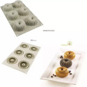 Mini Raggio Silikomart stampo in silicone per 6 ciambelline 3D di ø67 h 33 mm
