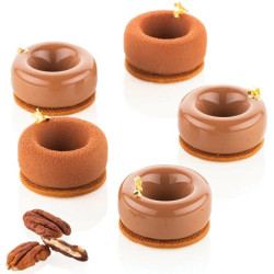 30 o 95 Oblio Silikomart stampo silicone ciambelline 3D mini ø5xh2 cm e mono ø7,5xh3 cm
