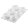 Oblio 95 ml Silikomart stampo ciambelline  in silicone bianco di ø75 h 30 mm