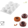Oblio 95 ml Silikomart stampo ciambelline in silicone bianco di ø75 h 30 mm Oblio 95 ml Silikomart stampo ciambelline in silicone bianco di ø75 h 30 mm