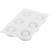 Oblio 95 ml Silikomart stampo ciambelline  in silicone bianco di ø75 h 30 mm