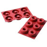 Stampo per 6 ciambelle grandi o 6 donuts grandi dal diametro di 7,5 cm in silicone da Silikomart