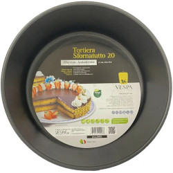 Tortiera Sfornatutto Tonda Alta Vespa Ø20xh6cm - Alluminio Antiaderente per Torte, Dolci e Rustici |Teglia per Forno e Air Fryer