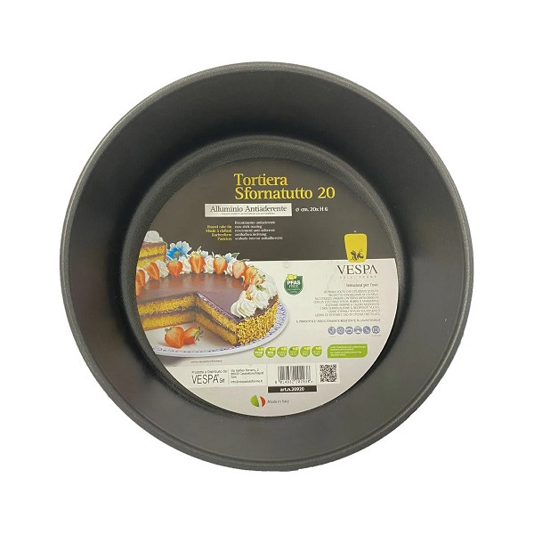 Tortiera sfornatutto tonda alta Vespa alluminio antiaderente 20 x h 6 cm