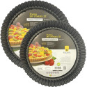 ø28 o ø32 cm Forma crostata tonda fondo rialzato Vespa alluminio antiaderente h3,5 cm