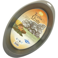 Teglia Ovale Vespa (40,5×25×H6cm) – Alluminio Antiaderente | Per Rustici, Arrosti e Pesce