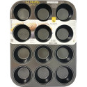 Teglia per 12 muffin tondi ø7xh3 cm in acciaio antiaderente Decora