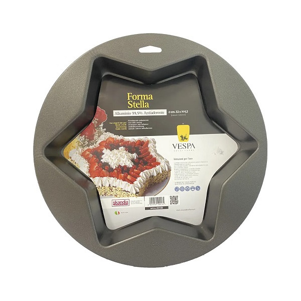 Forma stella di Vespa in alluminio antiaderente da 32 cm