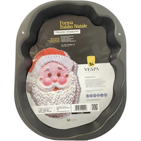 Stampo forma babbo natale in alluminio antiaderente da Vespa Stampo forma babbo natale in alluminio antiaderente da Vespa