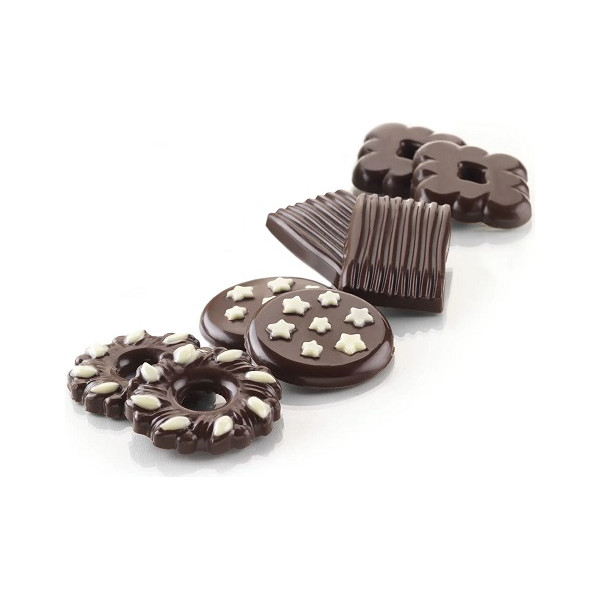 Choco Biscuit Silikomart stampo in silicone cioccolatini biscotti