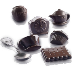 Teatime Silikomart stampo in silicone cioccolatini ora del tea di alice nel paese delle meraviglie