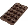 Stampo cioccolatini Mini Gugelhopf o Fantasia in silicone marrone da Silikomart Stampo cioccolatini Mini Gugelhopf o Fantasia in silicone marrone da Silikomart