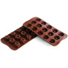 Stampo cioccolatini Mini Gugelhopf o Fantasia in silicone marrone da Silikomart Stampo cioccolatini Mini Gugelhopf o Fantasia in silicone marrone da Silikomart
