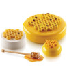 Kit Miel Silikomart set 3 stampi in silicone bianco per decori alveoli