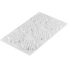 Stampo Miel 18 in silicone bianco per 6 forme o decori ad alveoli esagonali di 7,5 cm da Silikomart
