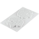 Stampo Miel 80 in silicone bianco per 2 forme o decori ad alveoli esagonali di 14 cm da Silikomart