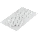 Stampo Miel 80 in silicone bianco per 2 forme o decori ad alveoli esagonali di 14 cm da Silikomart