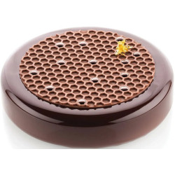 Alvéolé 9 Silikomart: tappeto in silicone da 14 cm per decorare torte a trama alveare
