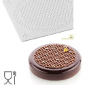 Alvéolé 9 tappeto in silicone decoro da 14 cm per torte a trama Alveare da Silikomart