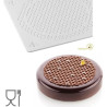 Alvéolé 9 tappeto in silicone decoro da 14 cm per torte a trama Alveare da Silikomart
