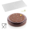 Alvéolé 9 tappeto in silicone decoro da 14 cm per torte a trama Alveare da Silikomart