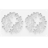 Flora 80 stampo decorativo in silicone bianco da Silikomart Flora 80 stampo decorativo in silicone bianco da Silikomart