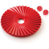 Plissé 100 Silikomart stampo in silicone bianco per decorazioni di torte a plissé Plissé 100 Silikomart stampo in silicone bianco per decorazioni di torte a plissé