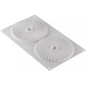 Plissé 100 Silikomart stampo in silicone bianco per decorazioni di torte a plissé