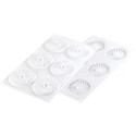 Plissé 23 Silikomart stampo in silicone bianco per decorazioni di monoporzioni a plissé
