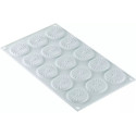 Plissé 7 Silikomart stampo in silicone bianco per decorazioni di mini porzioni a plissé