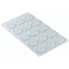 Plissé 7 Silikomart stampo in silicone bianco per decorazioni di mini porzioni a plissé
