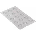 Plissé 7 Silikomart stampo in silicone bianco per decorazioni di mini porzioni a plissé