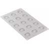 Plissé 7 Silikomart stampo in silicone bianco per decorazioni di mini porzioni a plissé