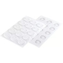 Plissé 7 Silikomart stampo in silicone bianco per decorazioni di mini porzioni a plissé