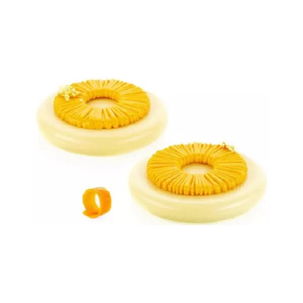 Silikomart Stampo In Silicone Loop 32 - Kit Con Base, Inserti E Coltello Per 11 Dessert 27ml