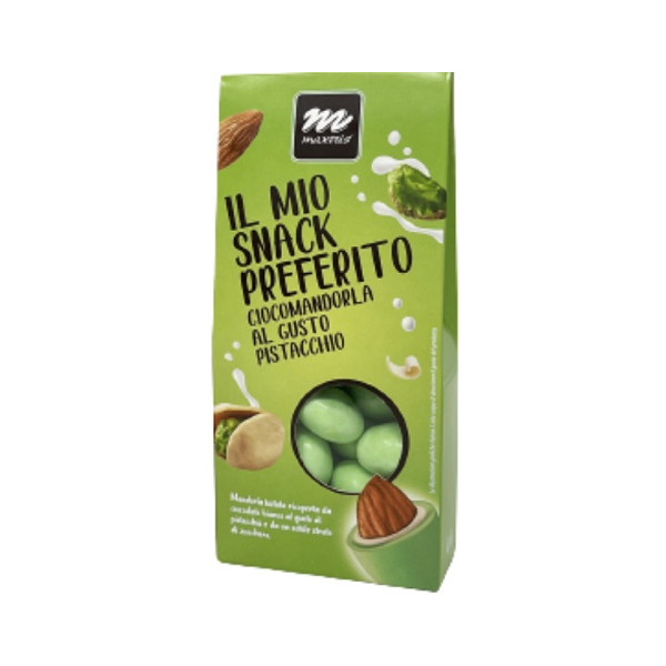 Sacchetto Maxtris Pistacchio confetti verdi al gusto pistacchio in confezione da 150 g