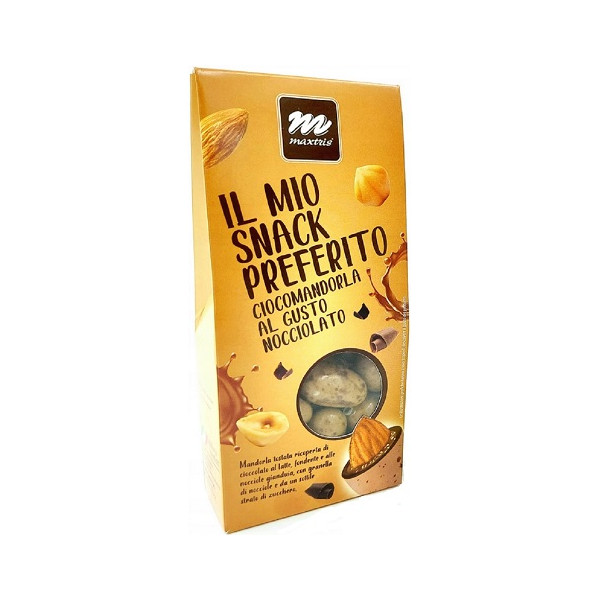 Sacchetto Maxtris  Nocciolato, confetti marroni in confezione da 150 g